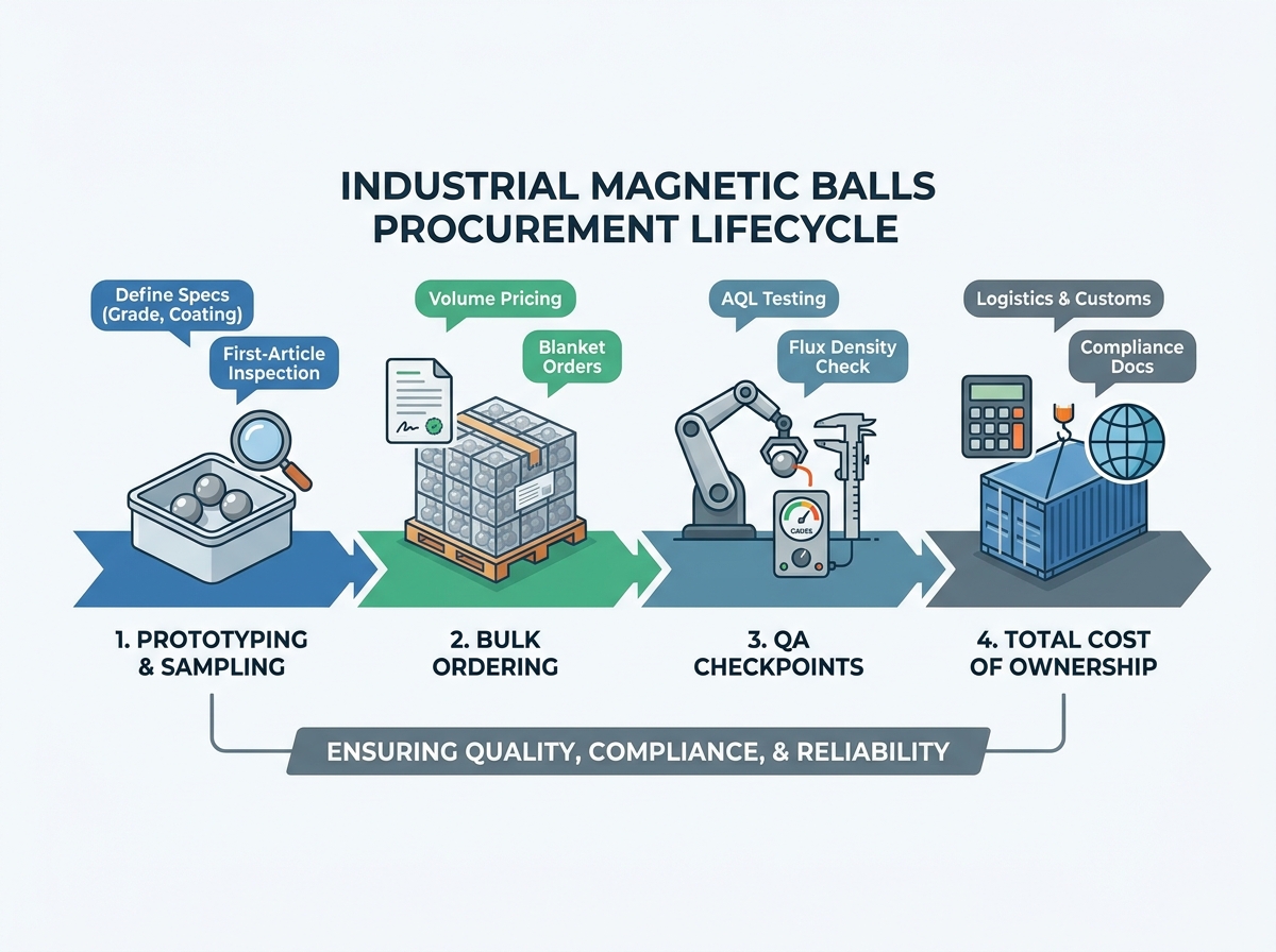 Industrial magnetic balls specifications and applications