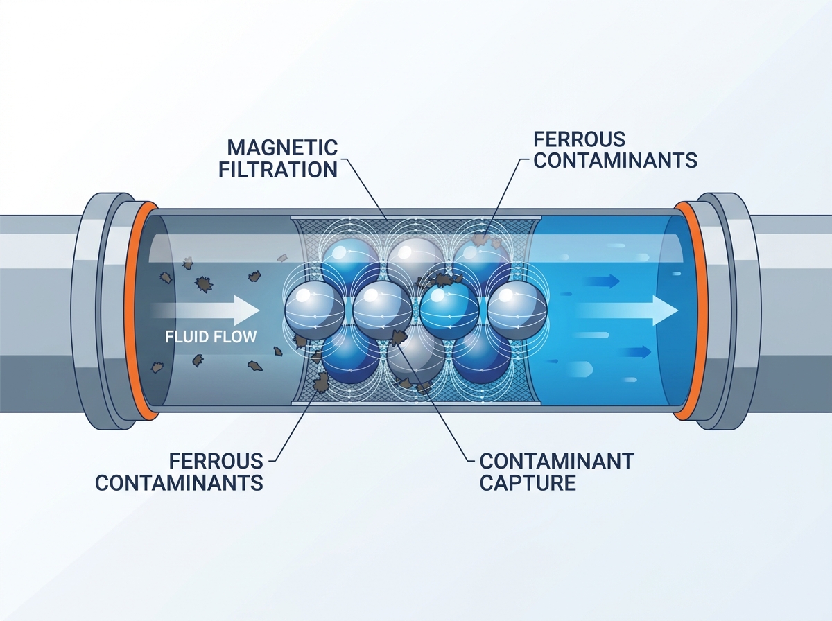 Industrial magnetic balls and engineering applications